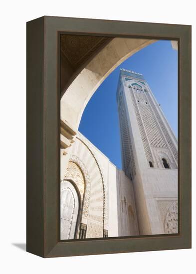 Casablanca, Morocco Exterior, Famous Hassan II Mosque-Bill Bachmann-Framed Premier Image Canvas