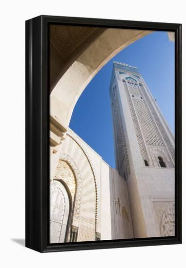 Casablanca, Morocco Exterior, Famous Hassan II Mosque-Bill Bachmann-Framed Premier Image Canvas