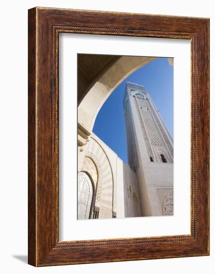 Casablanca, Morocco Exterior, Famous Hassan II Mosque-Bill Bachmann-Framed Photographic Print