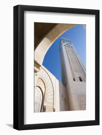 Casablanca, Morocco Exterior, Famous Hassan II Mosque-Bill Bachmann-Framed Photographic Print