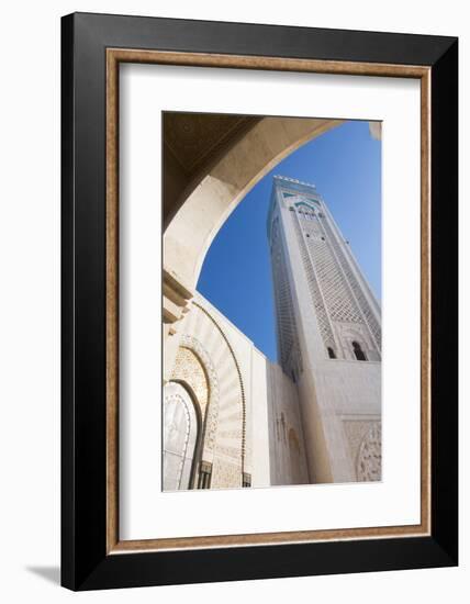 Casablanca, Morocco Exterior, Famous Hassan II Mosque-Bill Bachmann-Framed Photographic Print