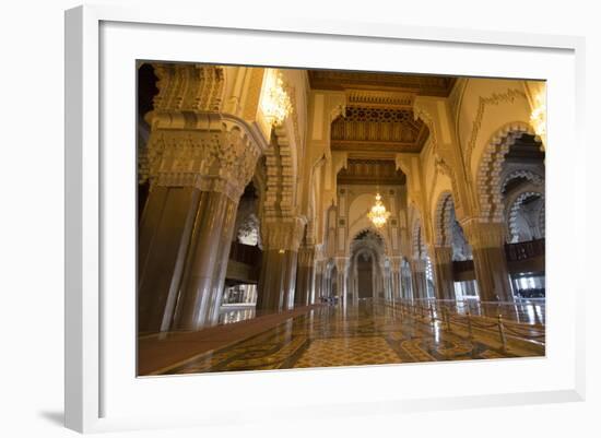 Casablanca, Morocco Interior Famous Hassan II Mosque-Bill Bachmann-Framed Photographic Print