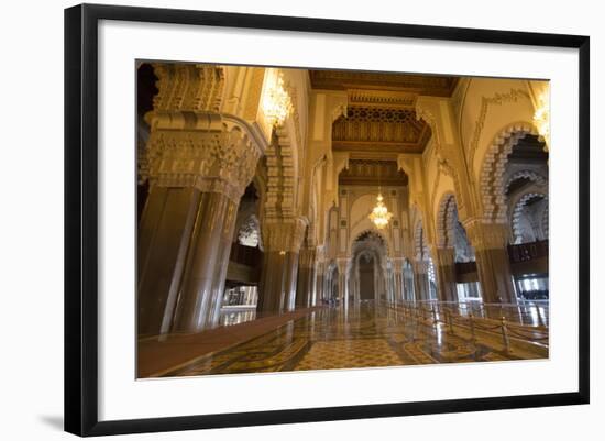 Casablanca, Morocco Interior Famous Hassan II Mosque-Bill Bachmann-Framed Photographic Print