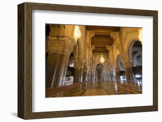 Casablanca, Morocco Interior Famous Hassan II Mosque-Bill Bachmann-Framed Photographic Print