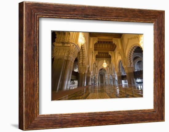 Casablanca, Morocco Interior Famous Hassan II Mosque-Bill Bachmann-Framed Photographic Print