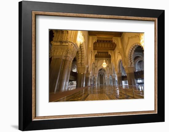 Casablanca, Morocco Interior Famous Hassan II Mosque-Bill Bachmann-Framed Photographic Print