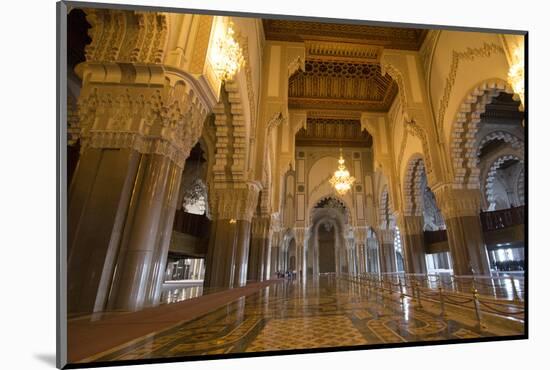 Casablanca, Morocco Interior Famous Hassan II Mosque-Bill Bachmann-Mounted Photographic Print