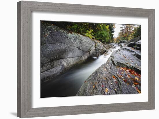 Casacading Creek, White Mountains, NH-George Oze-Framed Photographic Print