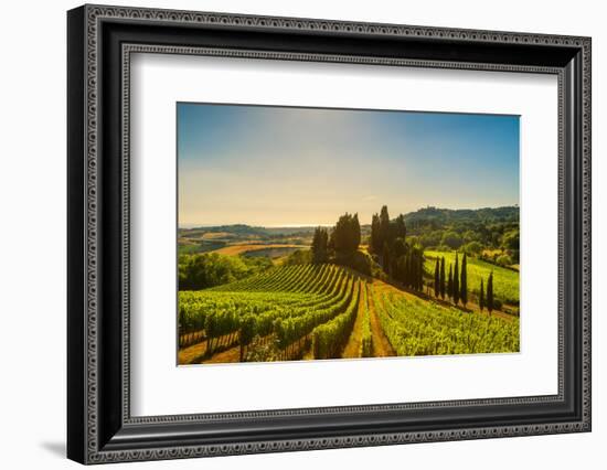 Casale Marittimo Village, Vineyards and Countryside Landscape in Maremma. Pisa Tuscany, Italy Europ-stevanzz-Framed Photographic Print