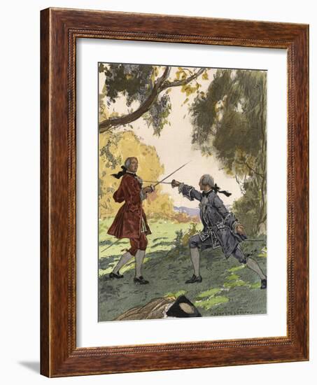 Casanova, Leroux, Fights-Auguste Leroux-Framed Art Print