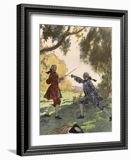 Casanova, Leroux, Fights-Auguste Leroux-Framed Art Print
