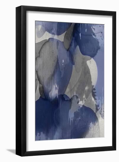 Cascade Indigo Triptych I-Kristina Jett-Framed Art Print