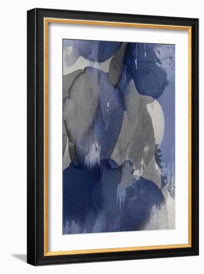 Cascade Indigo Triptych I-Kristina Jett-Framed Art Print