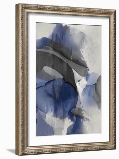 Cascade Indigo Triptych III-Kristina Jett-Framed Art Print