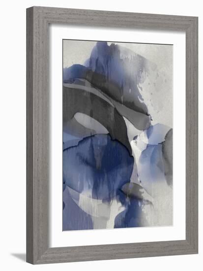Cascade Indigo Triptych III-Kristina Jett-Framed Art Print