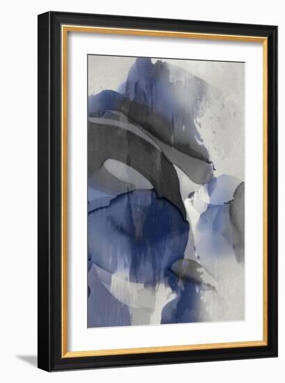 Cascade Indigo Triptych III-Kristina Jett-Framed Art Print