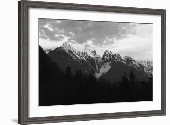 Cascade Mountains at Sunset, Mount Baker-Snoqualmie National Forest, Washington, USA-Paul Souders-Framed Photographic Print