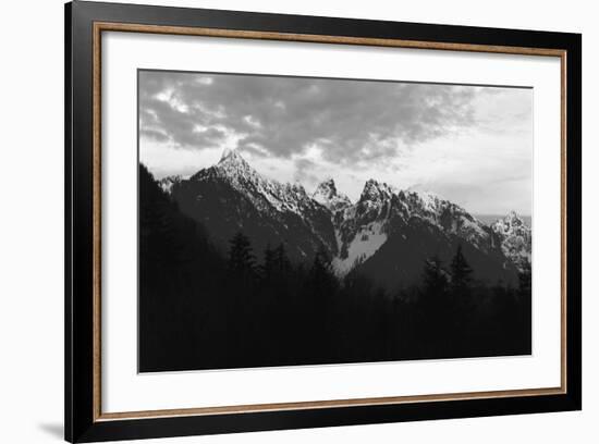 Cascade Mountains at Sunset, Mount Baker-Snoqualmie National Forest, Washington, USA-Paul Souders-Framed Photographic Print