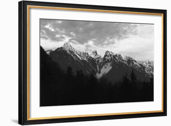 Cascade Mountains at Sunset, Mount Baker-Snoqualmie National Forest, Washington, USA-Paul Souders-Framed Photographic Print