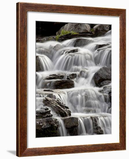 Cascade Near Logan Pass, Glacier National Park, Montana, USA-James Hager-Framed Photographic Print