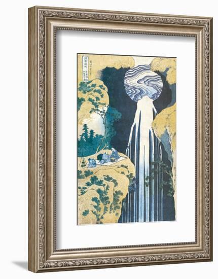 Cascade of Amida, Province of Kiso, c.1830-Katsushika Hokusai-Framed Premium Giclee Print