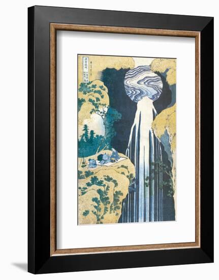 Cascade of Amida, Province of Kiso, c.1830-Katsushika Hokusai-Framed Premium Giclee Print