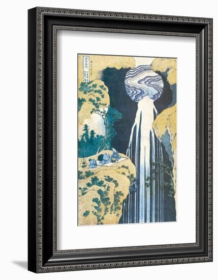 Cascade of Amida, Province of Kiso, c.1830-Katsushika Hokusai-Framed Premium Giclee Print