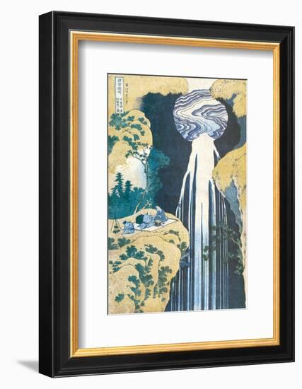 Cascade of Amida, Province of Kiso, c.1830-Katsushika Hokusai-Framed Premium Giclee Print