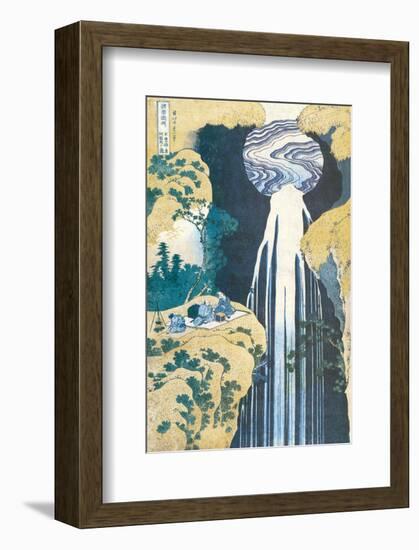 Cascade of Amida, Province of Kiso, c.1830-Katsushika Hokusai-Framed Premium Giclee Print