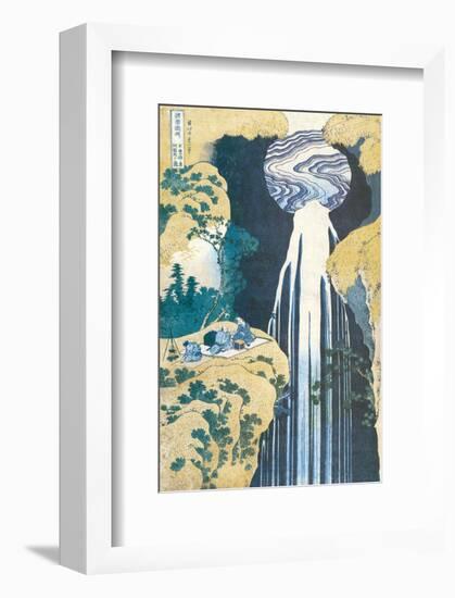 Cascade of Amida, Province of Kiso, c.1830-Katsushika Hokusai-Framed Premium Giclee Print