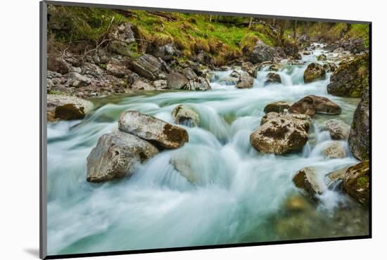 Cascade of Kuhfluchtwasserfall. Long Exposure for Motion Blur. Farchant, Garmisch-Partenkirchen, Ba-f9photos-Mounted Photographic Print