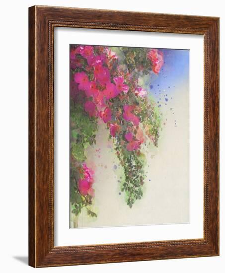 Cascade of Roses I-Chris Vest-Framed Art Print