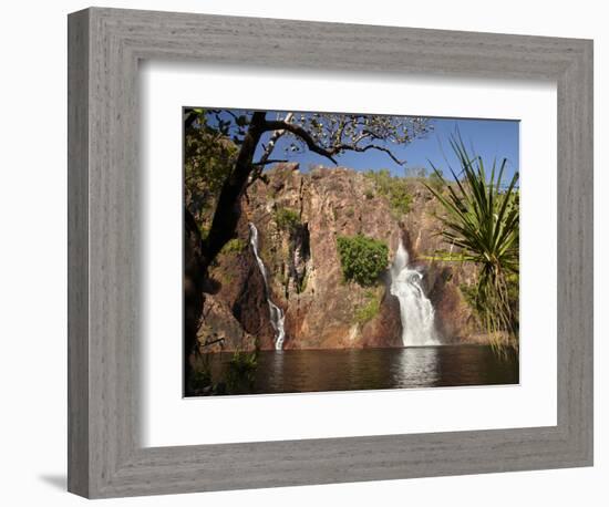 Cascade of Wangi Falls, Litchfield National Park, Northern Territory, Australia-David Wall-Framed Photographic Print