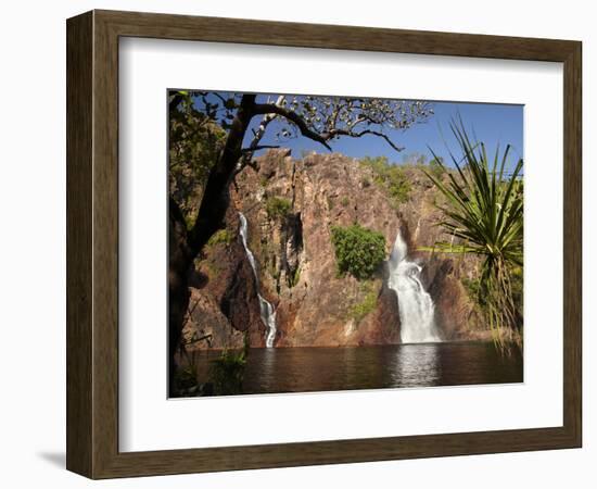 Cascade of Wangi Falls, Litchfield National Park, Northern Territory, Australia-David Wall-Framed Photographic Print