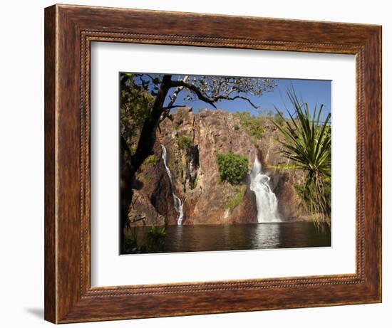 Cascade of Wangi Falls, Litchfield National Park, Northern Territory, Australia-David Wall-Framed Photographic Print