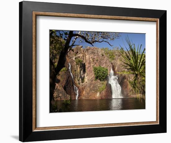 Cascade of Wangi Falls, Litchfield National Park, Northern Territory, Australia-David Wall-Framed Photographic Print