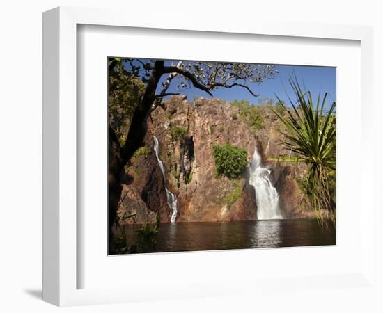 Cascade of Wangi Falls, Litchfield National Park, Northern Territory, Australia-David Wall-Framed Photographic Print