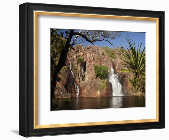 Cascade of Wangi Falls, Litchfield National Park, Northern Territory, Australia-David Wall-Framed Photographic Print