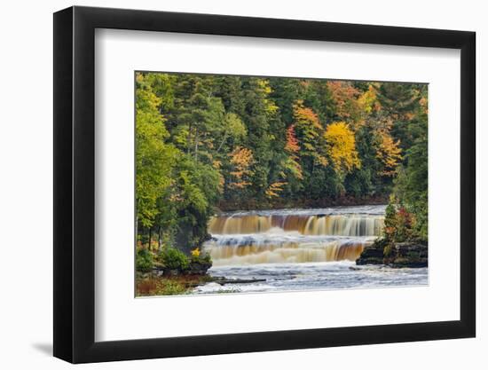 Cascade on Tahquamenon Falls in autumn, Tahquamenon Falls State Park, Michigan-Adam Jones-Framed Photographic Print