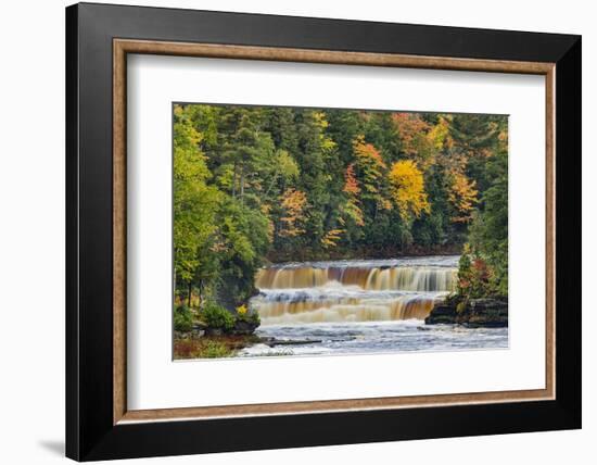 Cascade on Tahquamenon Falls in autumn, Tahquamenon Falls State Park, Michigan-Adam Jones-Framed Photographic Print