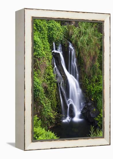 Cascade on the Hamakua Coast, the Big Island, Hawaii, Usa-Russ Bishop-Framed Premier Image Canvas