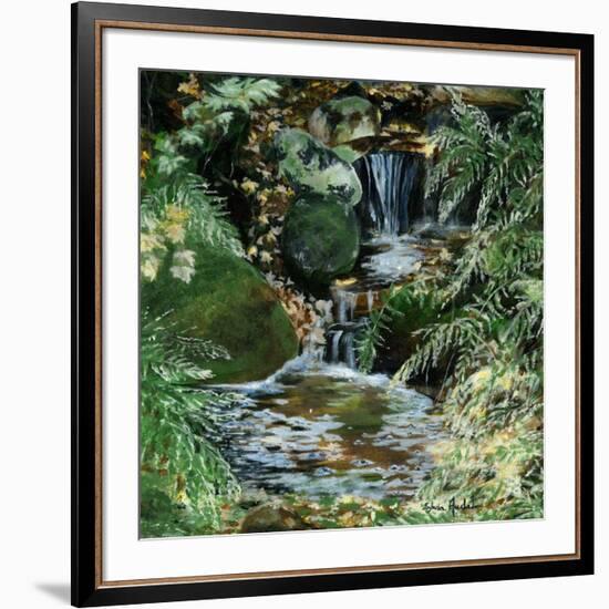 Cascades en sous-bois-Sylvia Audet-Framed Art Print