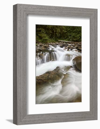 Cascades on Deception Creek, Mount Baker-Snoqualmie National Forest, Washington, U.S.A.-James Hager-Framed Photographic Print