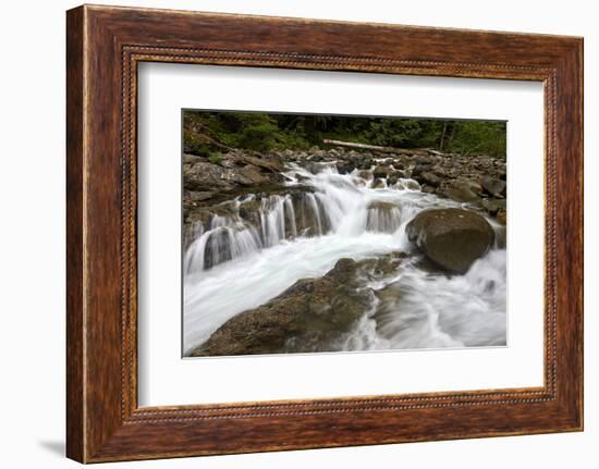 Cascades on Deception Creek, Mount Baker-Snoqualmie National Forest, Washington, U.S.A.-James Hager-Framed Photographic Print