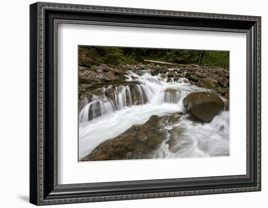 Cascades on Deception Creek, Mount Baker-Snoqualmie National Forest, Washington, U.S.A.-James Hager-Framed Photographic Print