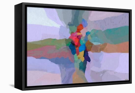 Cascading hues II-Michael Tienhaara-Framed Stretched Canvas