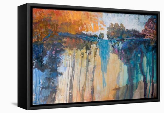 Cascading Memories IV-Michael Tienhaara-Framed Stretched Canvas