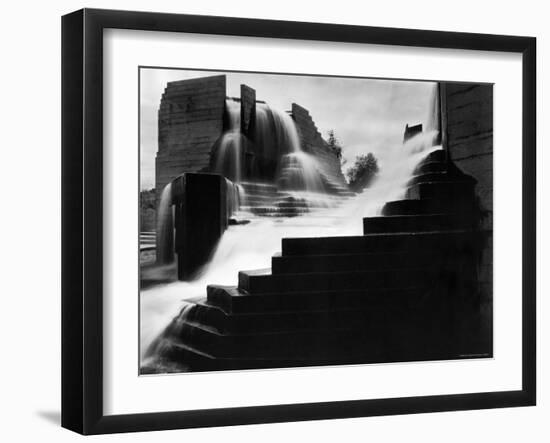 Cascading Waterfalls Called Lovejoy, Designed by Lawrence Halprin-Fred Lyon-Framed Photographic Print