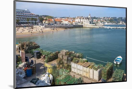 Cascais Pier and Beach, Cascais, Lisbon Coast, Portugal, Europe-G&M Therin-Weise-Mounted Photographic Print