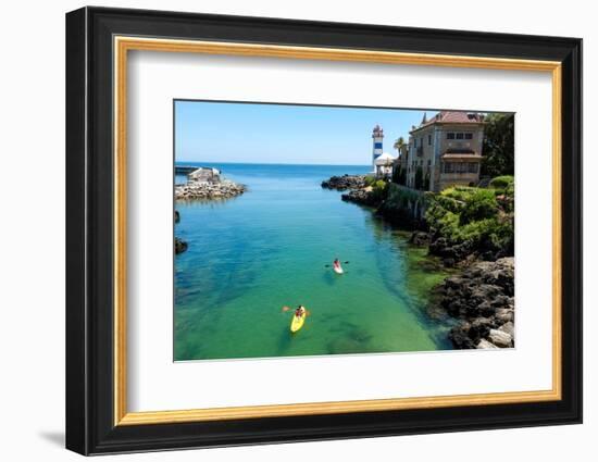 Cascais, Portugal. Kayaking in the waterway neat the palace.-Julien McRoberts-Framed Photographic Print